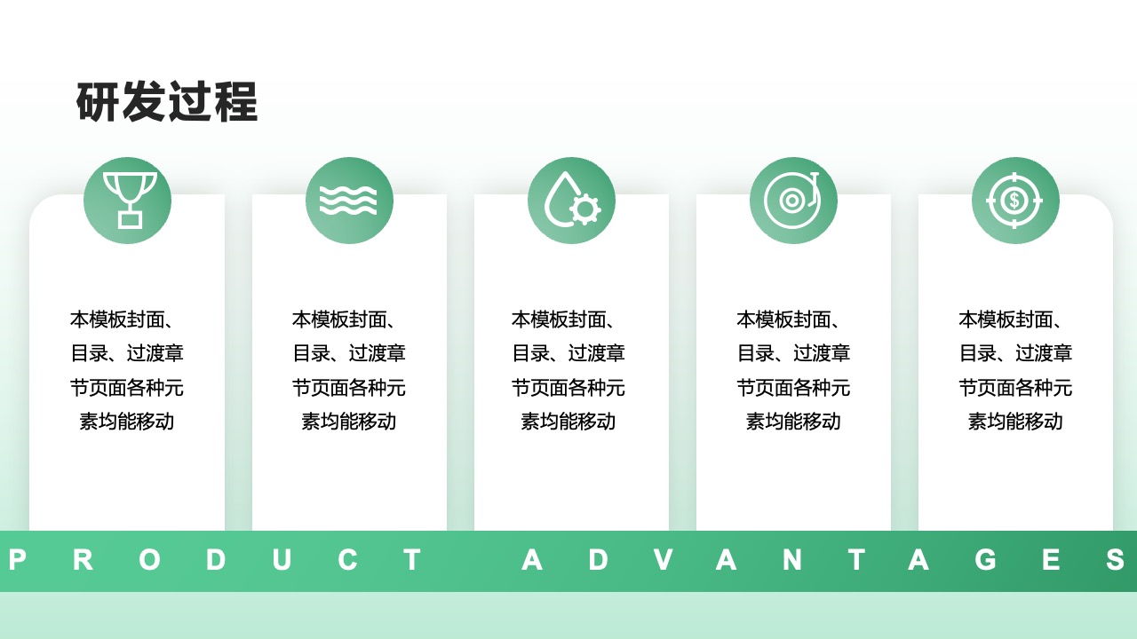 研发过程封面与目录设计PPT模板免费下载