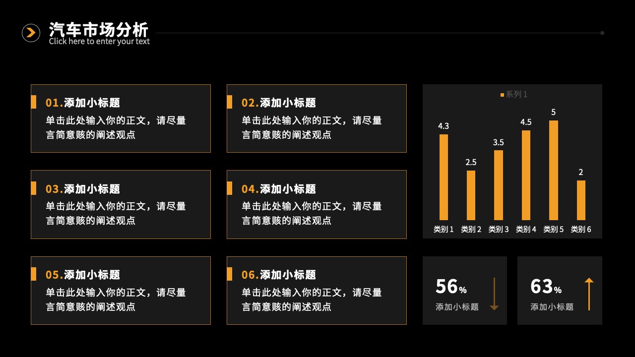 汽车市场分析的多维度视角PPT模板免费下载