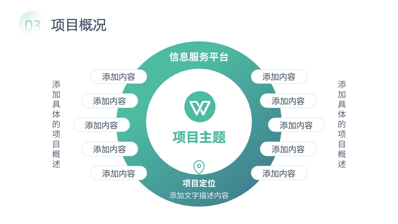 项目概况与信息服务平台PPT模板免费下载
