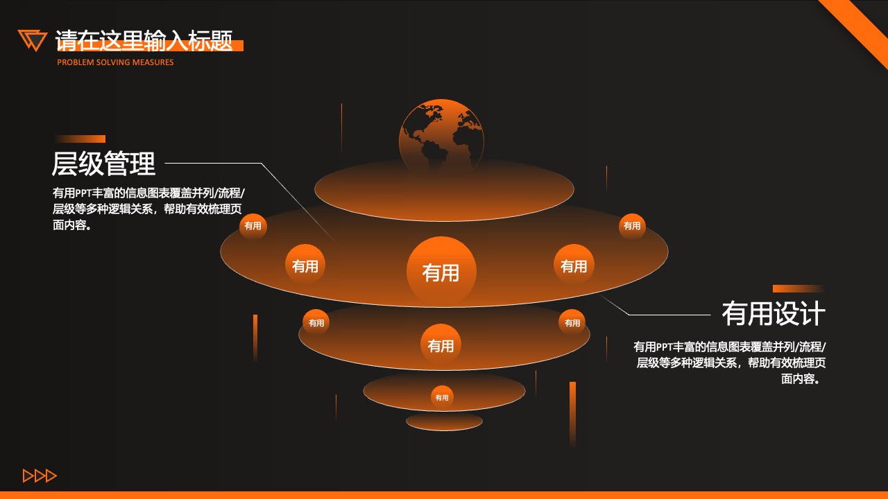 问题解决措施与有用PPT的信息图表PPT模板免费下载