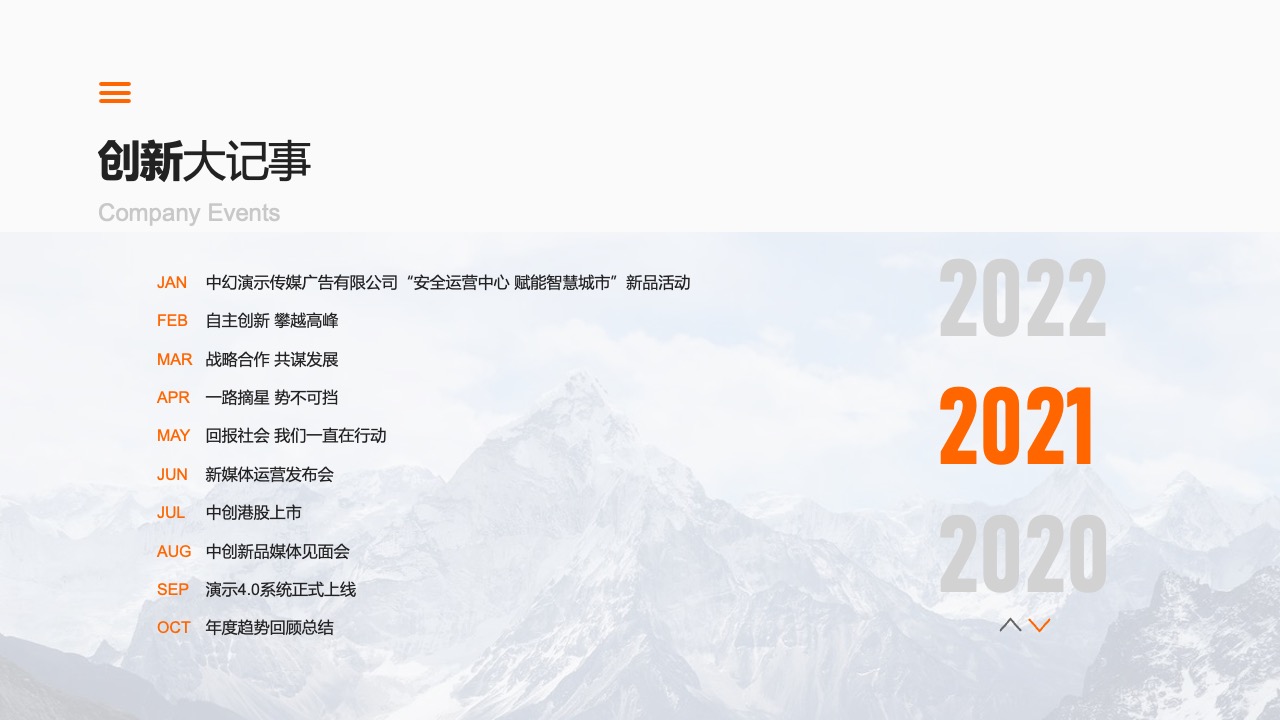 创新大事记PPT模板免费下载
