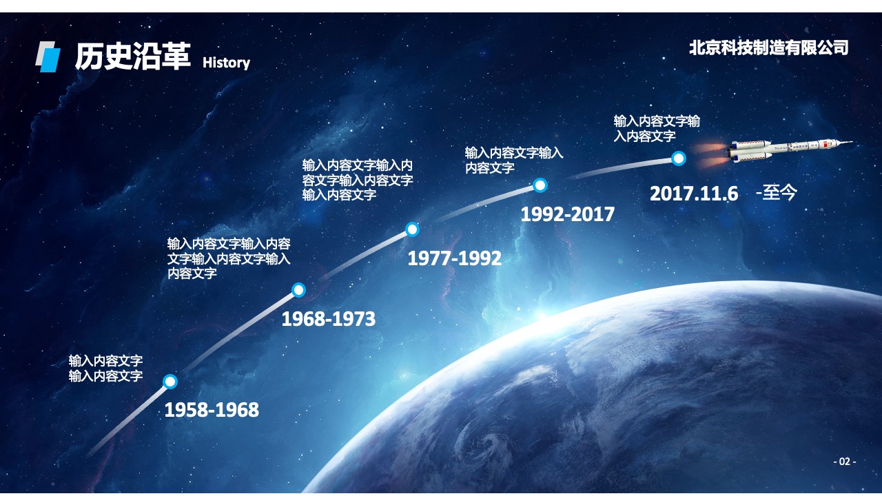 北京科技制造有限公司组织架构与项目概览PPT模板免费下载