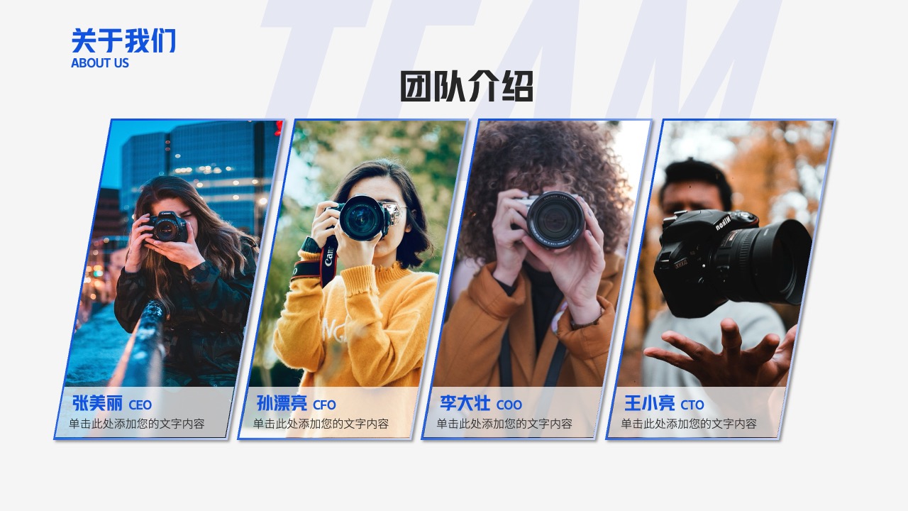 团队核心成员介绍PPT模板免费下载