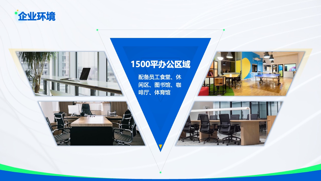 企业环境设施介绍PPT模板免费下载