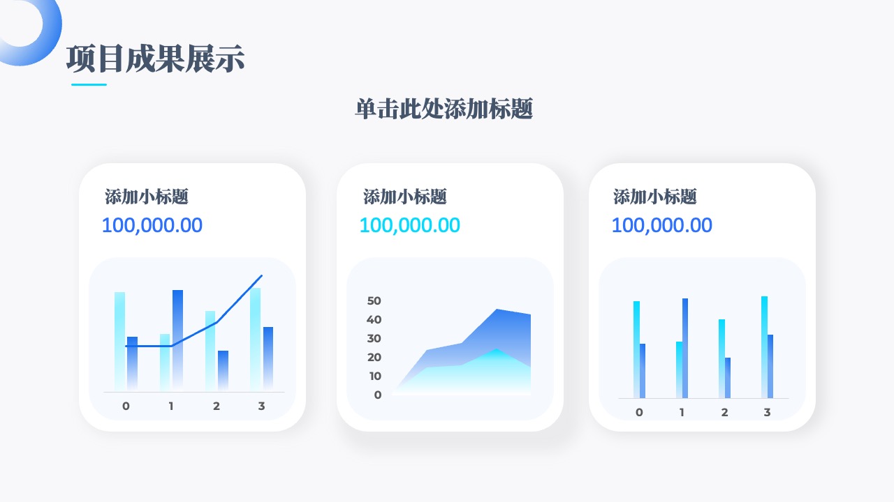 项目成果数据可视化展示PPT模板免费下载