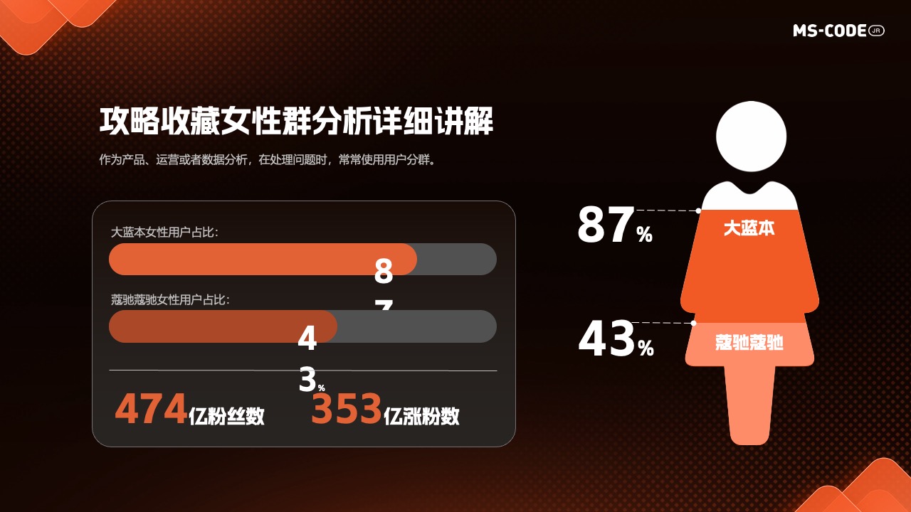 女性用户群分析：市场细分与策略制定PPT模板免费下载