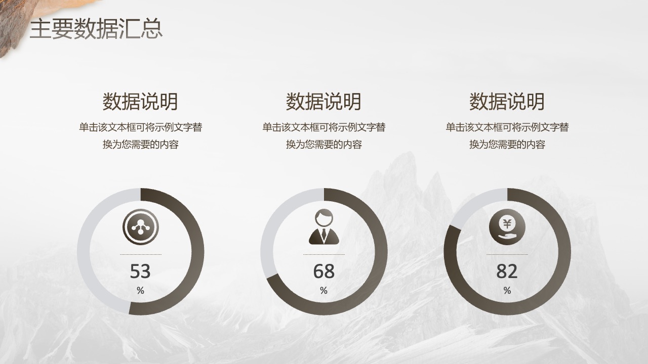 主要数据汇总与分析PPT模板免费下载
