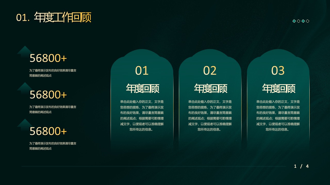 年度工作回顾关键数据PPT模板免费下载