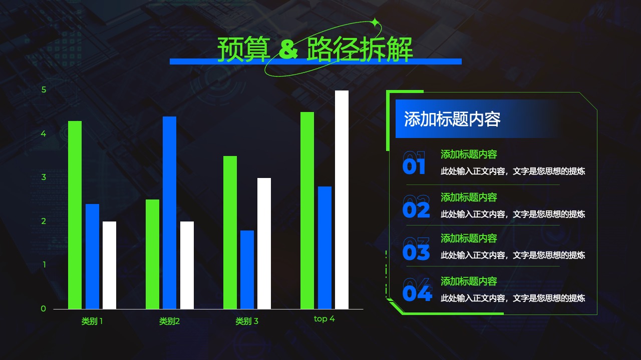 预算与路径拆解规划PPT模板免费下载