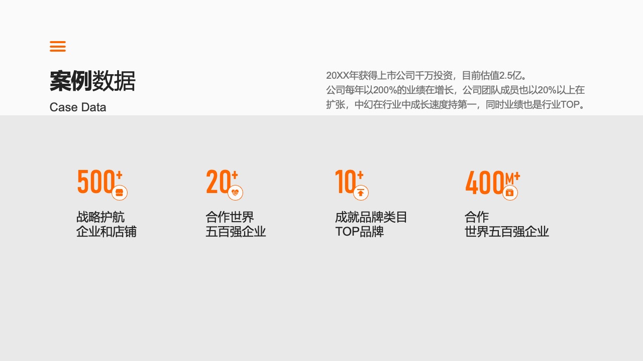 企业成长与战略合作伙伴案例PPT模板免费下载