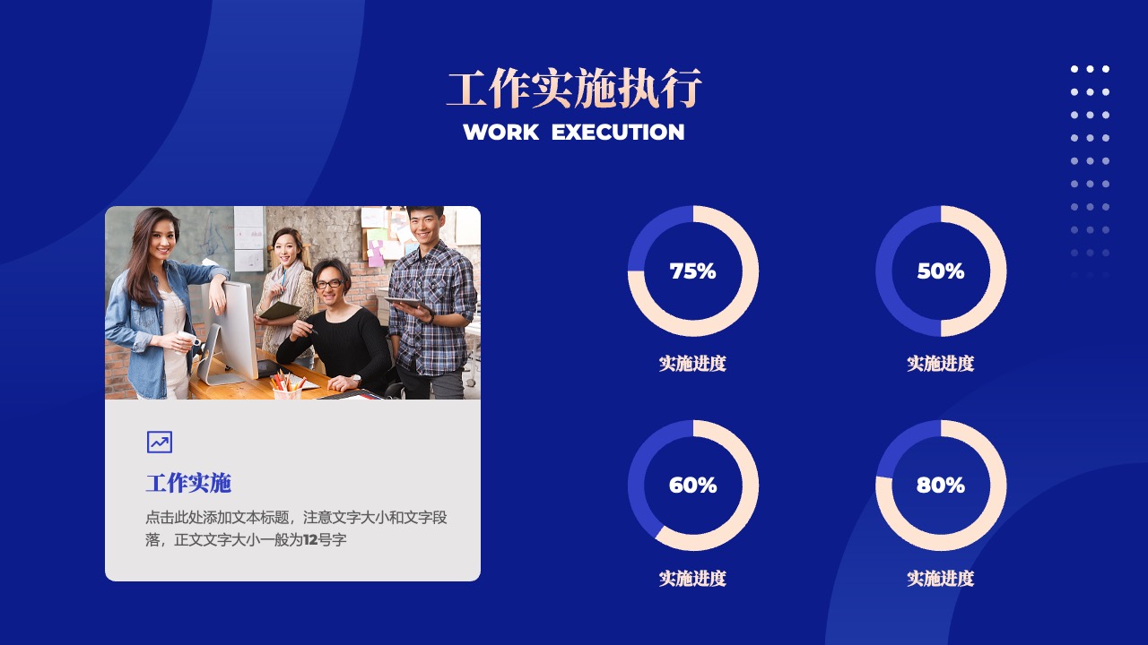 工作实施执行：文本格式PPT模板免费下载