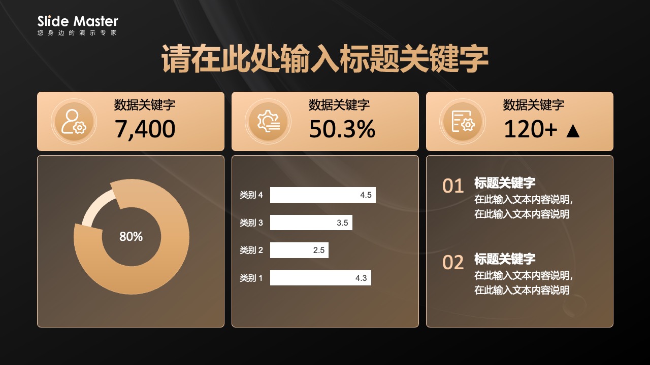 演示专家的分类数据与百分比PPT模板免费下载