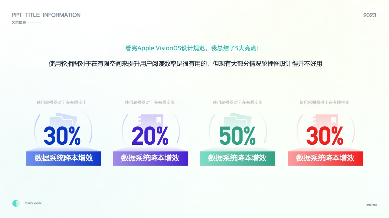 AppleVisionoS设计规范亮点总结PPT模板免费下载