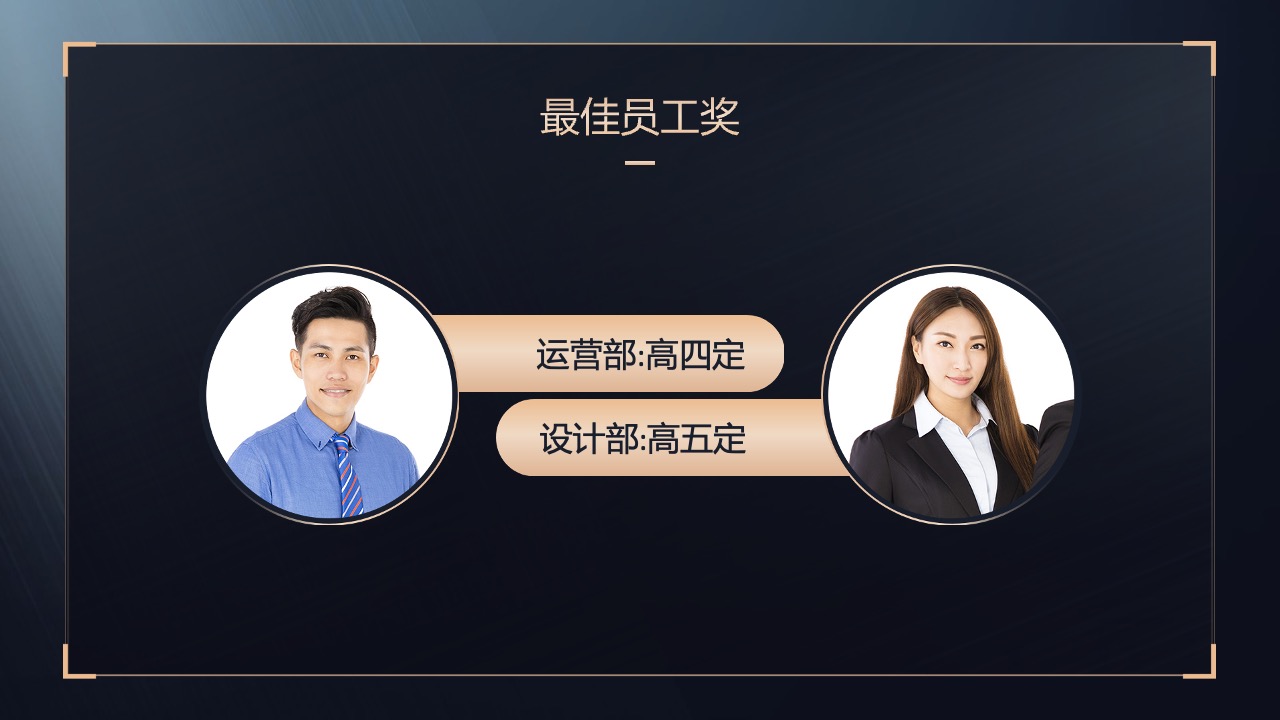 最佳员工奖获奖名单PPT模板免费下载