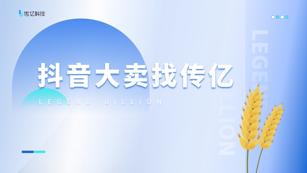 传亿科技抖音大卖宣传海报PPT模板免费下载