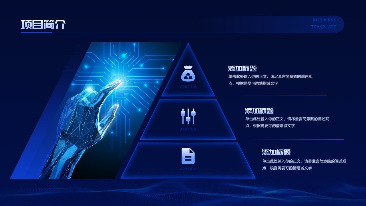 项目简介与内容要点PPT模板免费下载