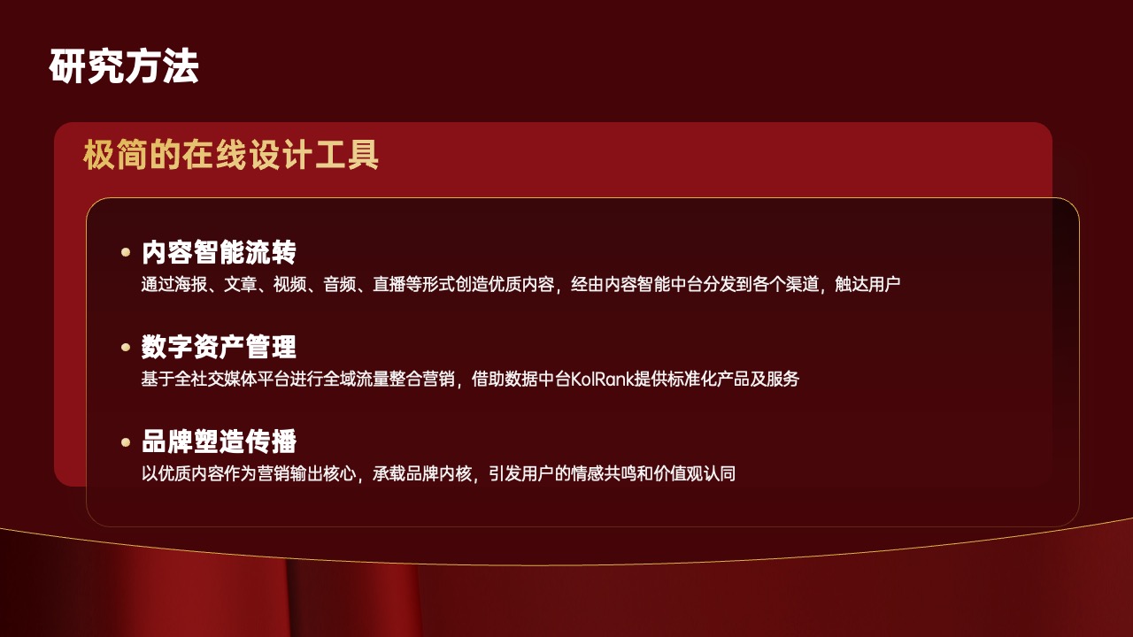 研究方法：在线设计工具与品牌传播PPT模板免费下载