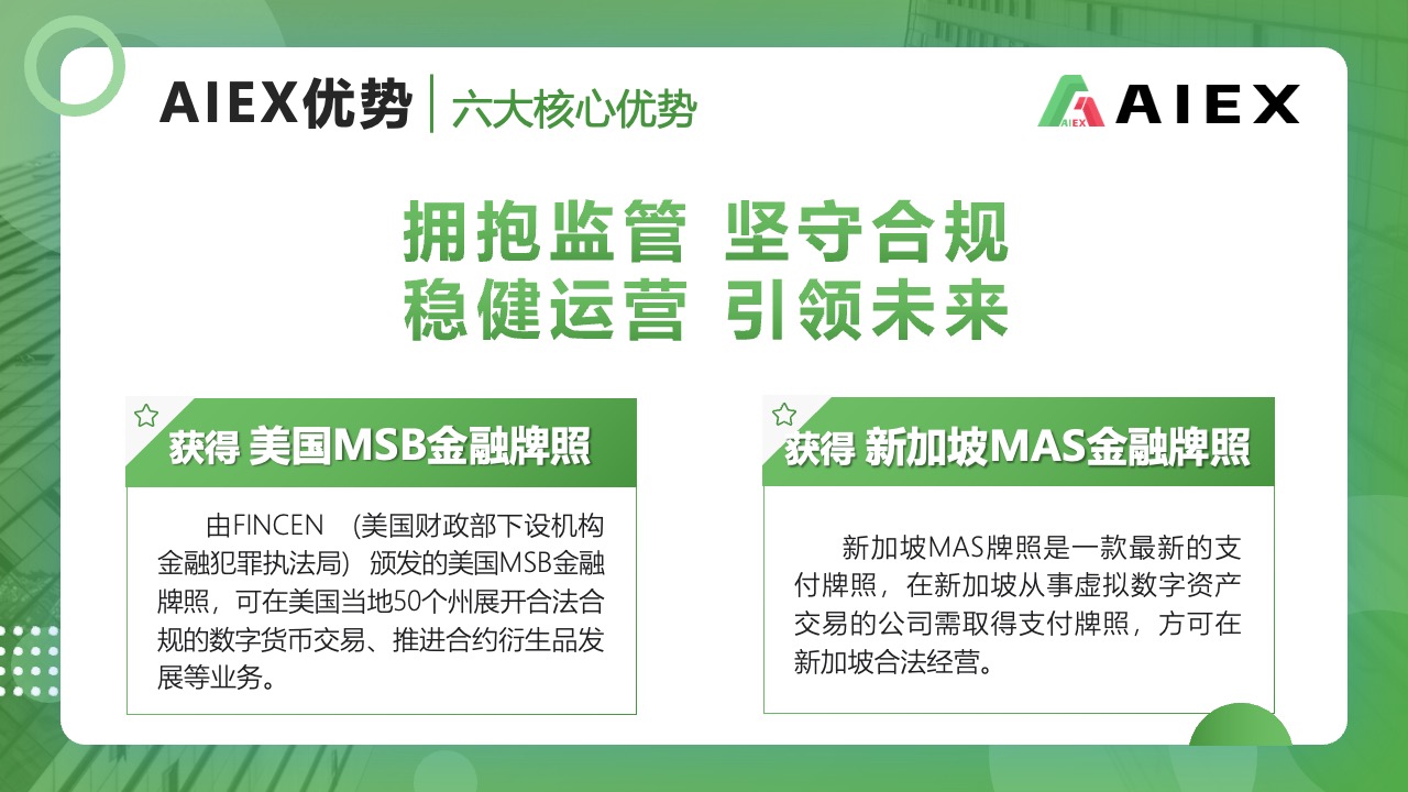 AIEX优势：合规与监管下的金融牌照PPT模板免费下载