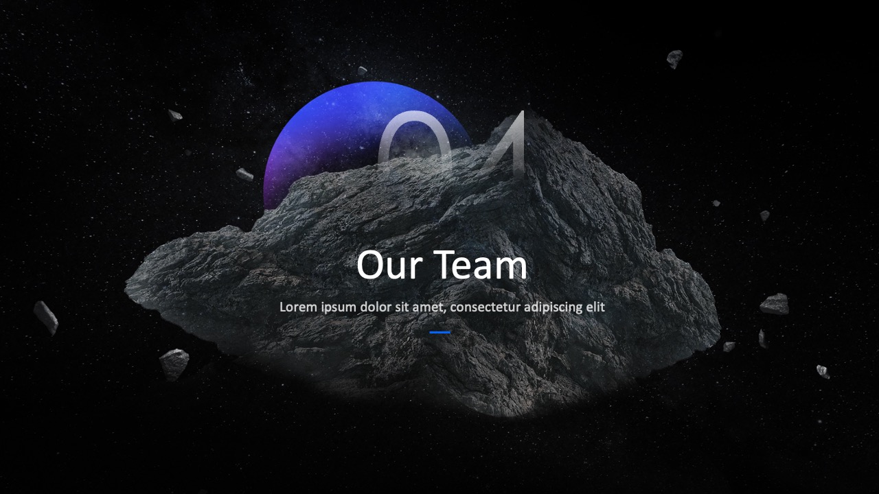 PPT模板  科技风创意星空宇宙主题星陨商务PPT模板免费下载