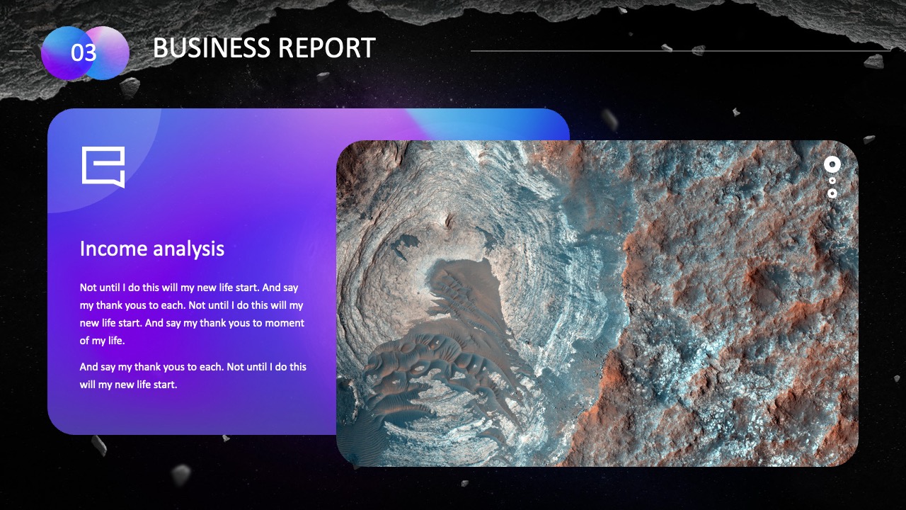PPT模板  科技风创意星空宇宙主题星陨商务PPT模板免费下载