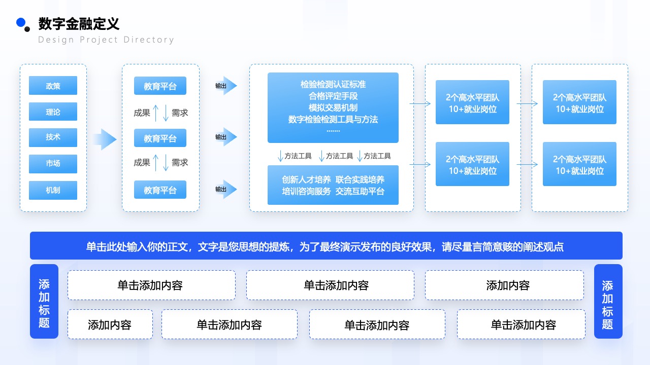 Flower Design PPT架构 PPT模板  数字金融推广方案PPT模板免费下载