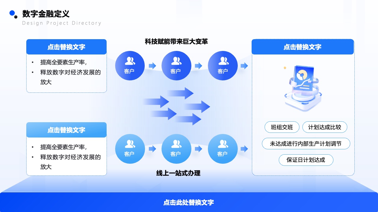 Flower Design PPT架构 PPT模板  数字金融推广方案PPT模板免费下载