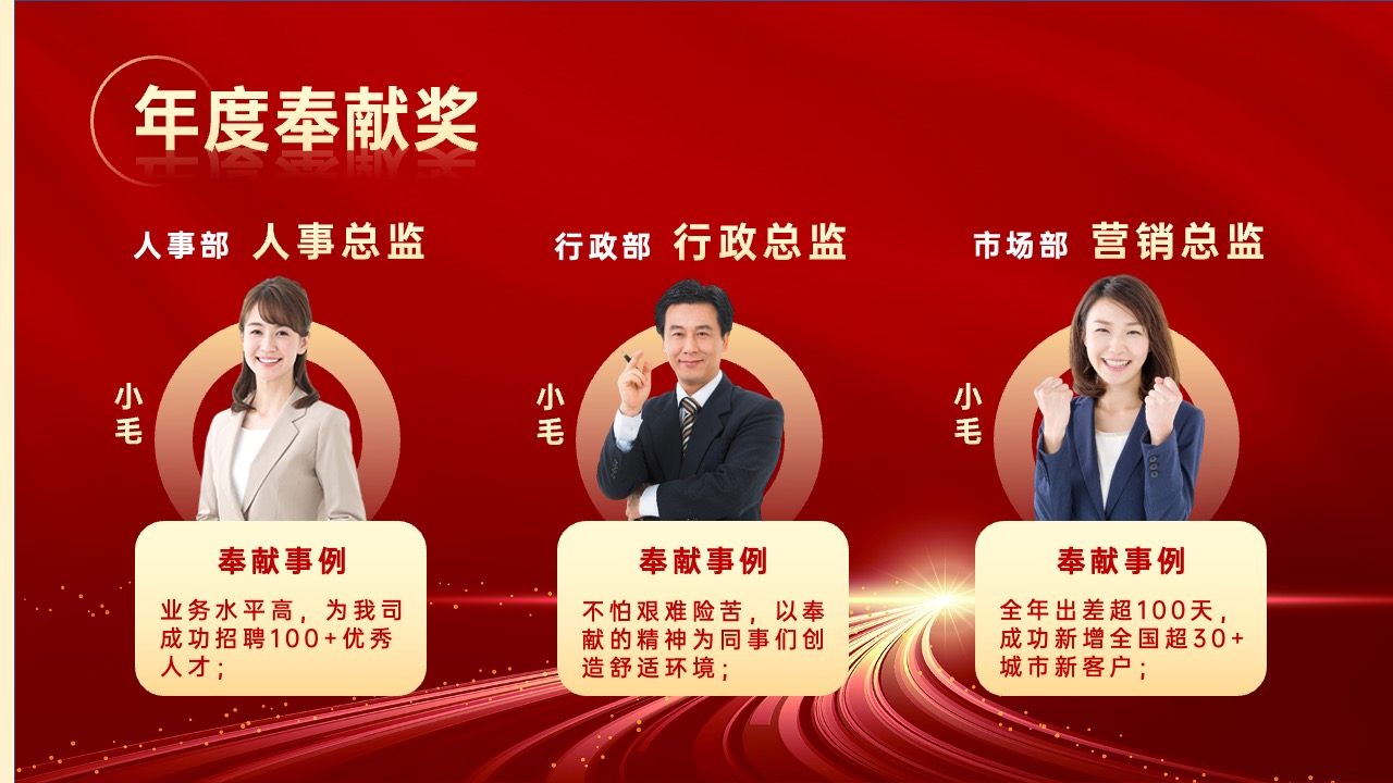 2024年终表彰总结PPT模版 PPT模板 2024年终表彰总结PPT模版