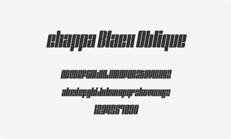 chappa Black Oblique