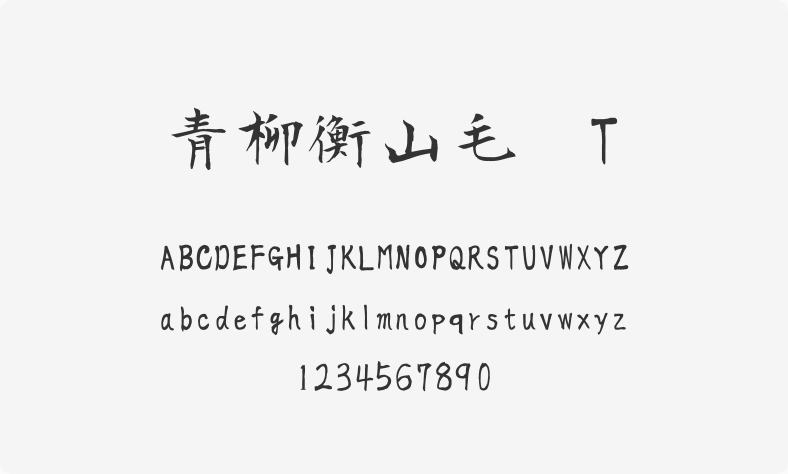 青柳衡山毛笔T