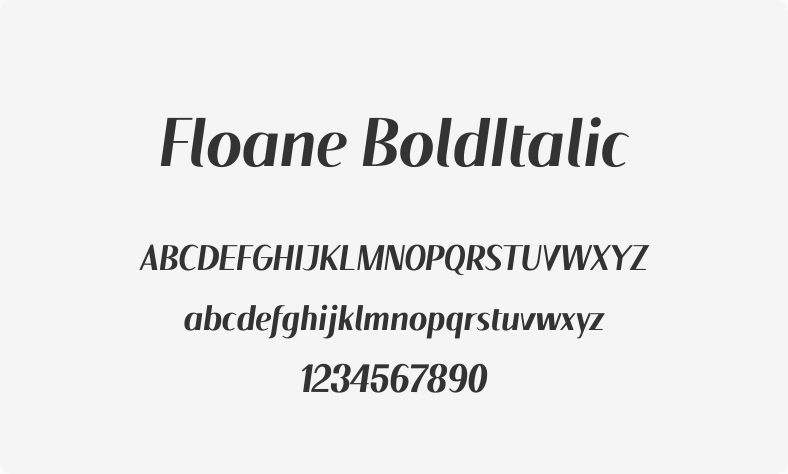 Floane BoldItalic