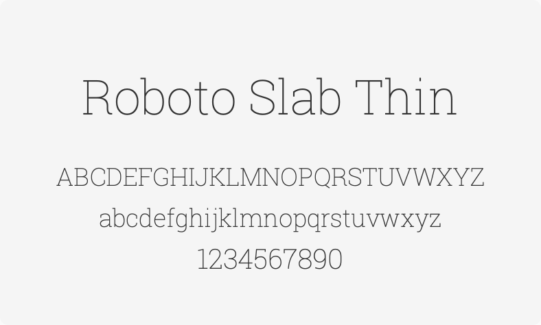 Roboto Slab Thin