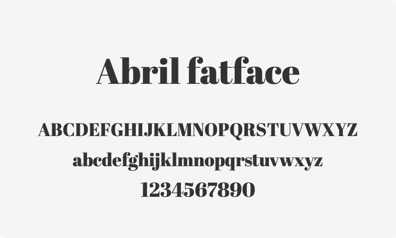 Abril fatface
