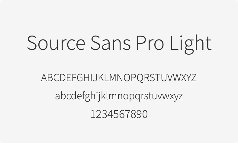 Source Sans Pro Light