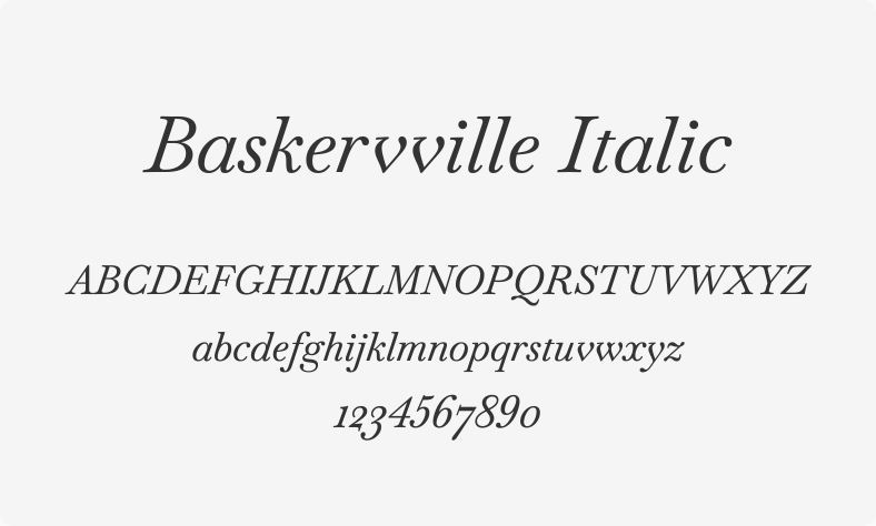 Baskervville Italic
