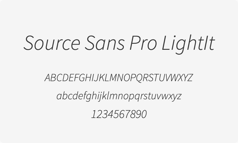 Source Sans Pro LightIt
