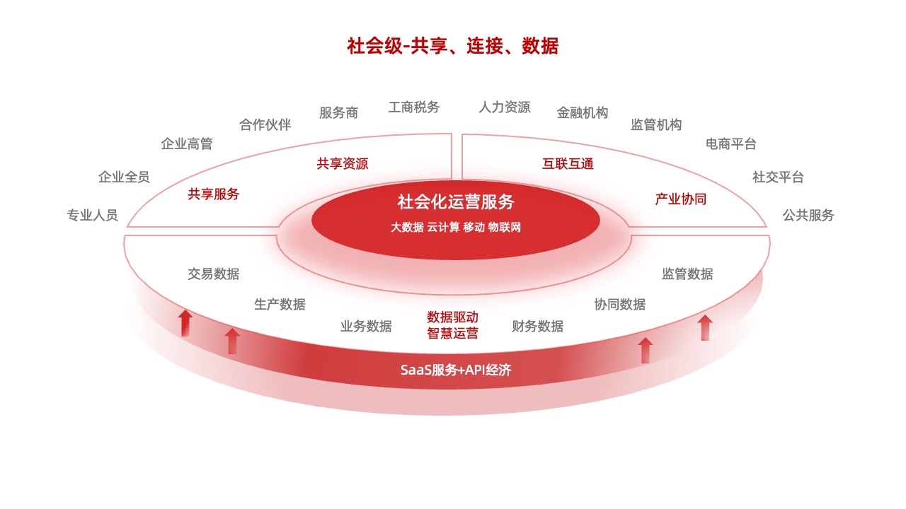 社会级共享数据服务逻辑架构PPT模板免费下载