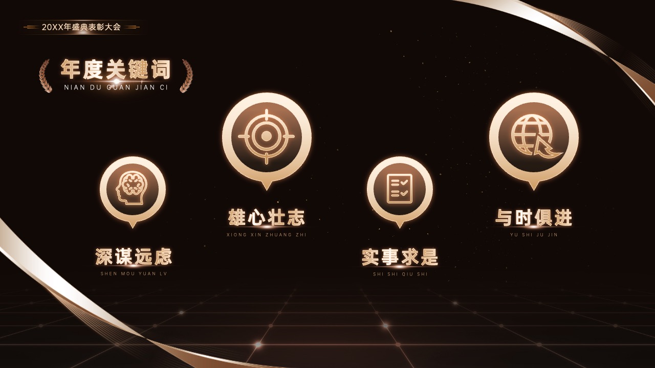 高端黑金商务年终汇报PPT模版 PPT模板 高端黑金商务年终汇报PPT模版
