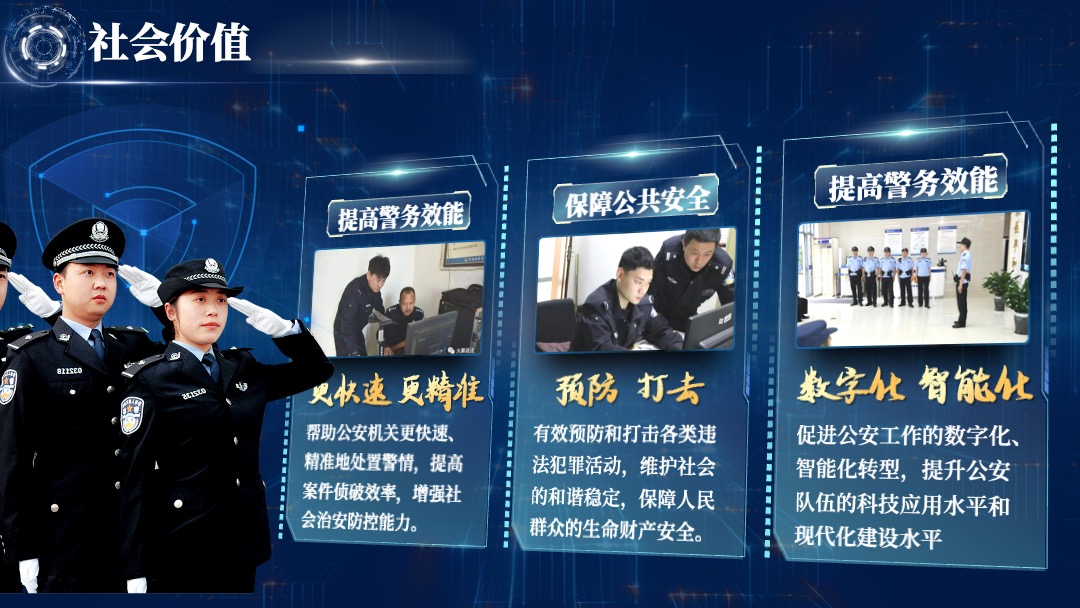 PPT模板  创赛风科技警智先锋PPT模板免费下载