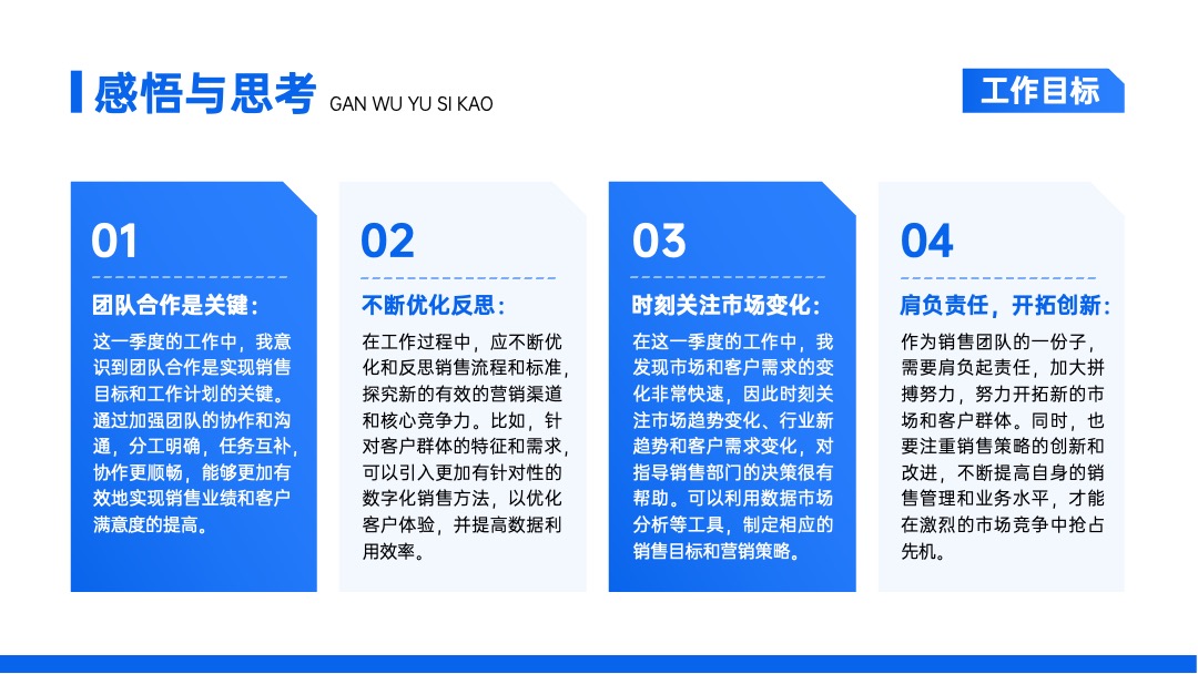 PPT模板  蓝色企业工作述职汇报商务几何风PPT模版