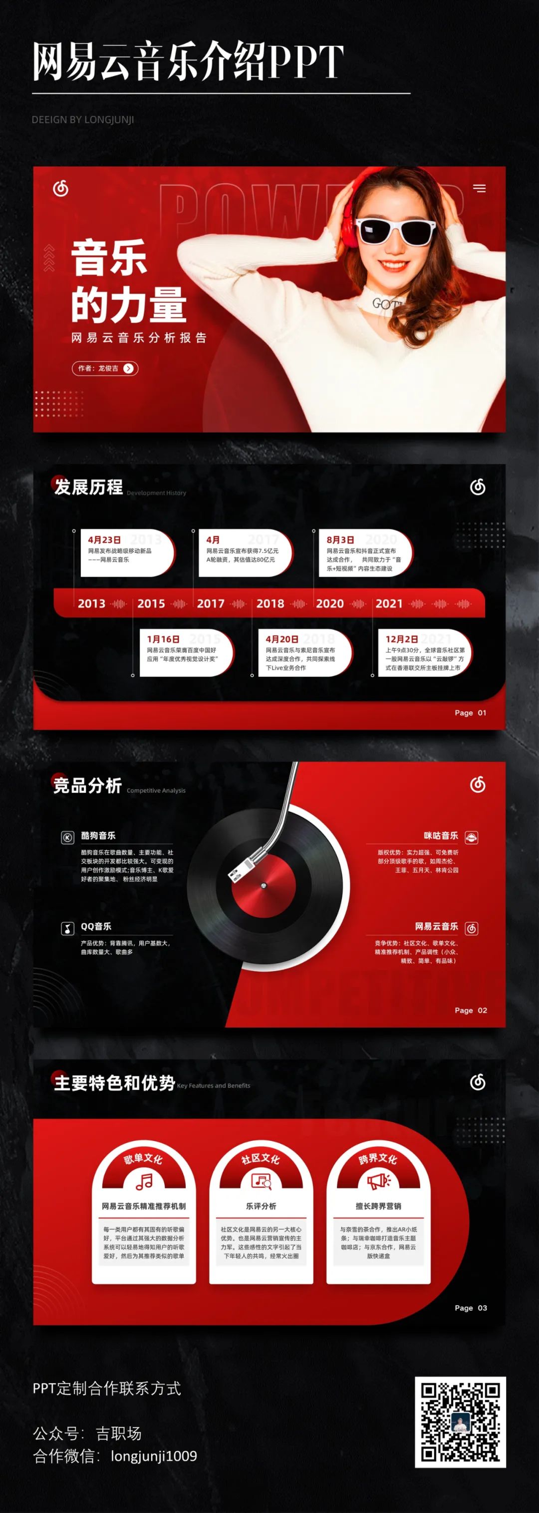 PPT教程  【复盘】给网易云音乐做了一份PPT，这层次感拿捏得死死的