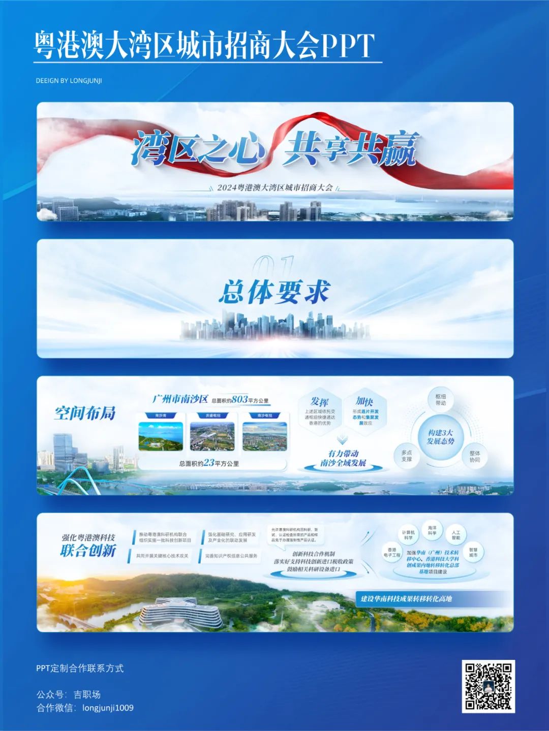 PPT教程  【复盘】不亏是港湾之心，这份粤港澳招商大会PPT真让人大开眼界
