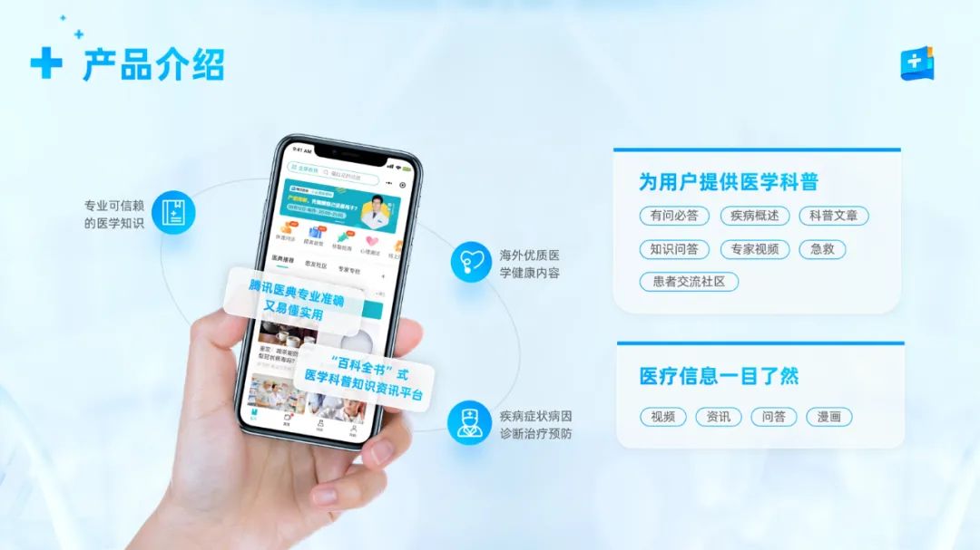 PPT教程  【复盘】给腾讯医典做了一份产品介绍PPT，这医疗风简约而不简单