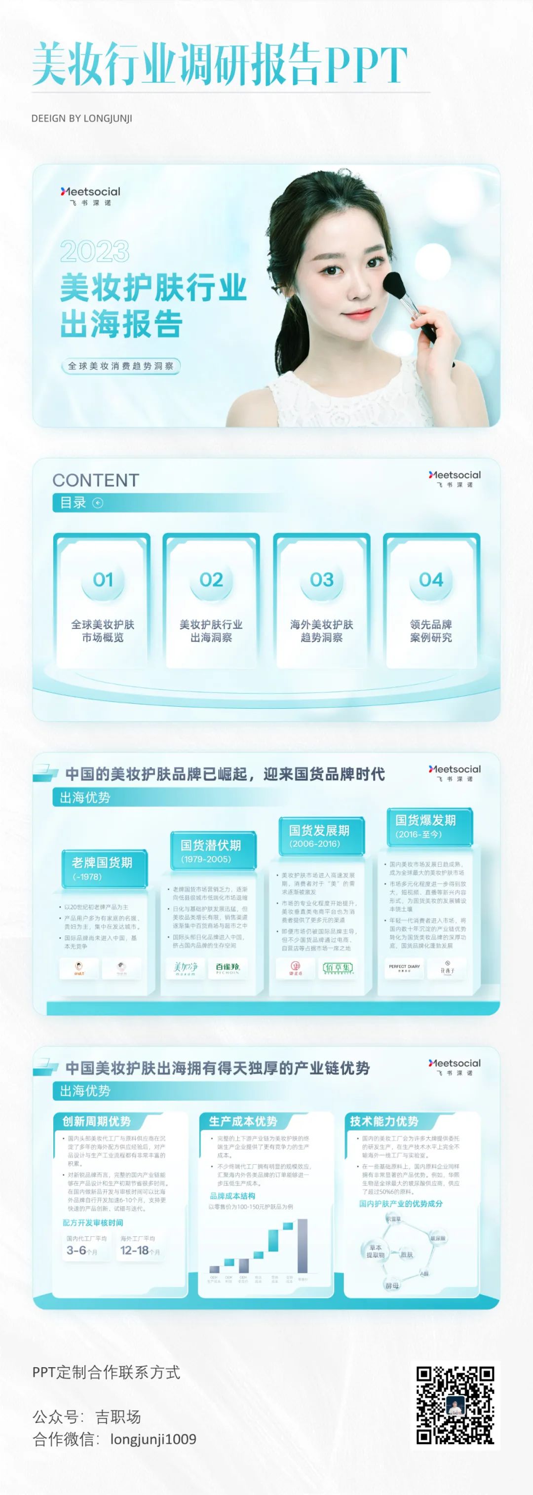 PPT教程  【复盘】给美妆护肤行业做了一份PPT，人美形状更精致