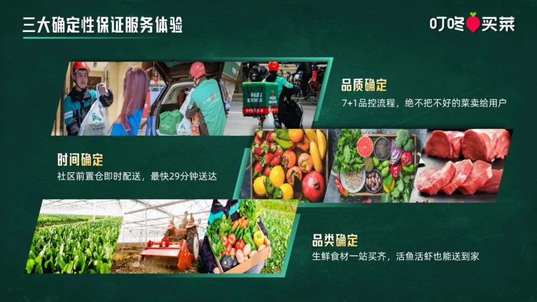 PPT教程  【复盘】给叮咚买菜做了一份品牌PPT，超赞的深色系