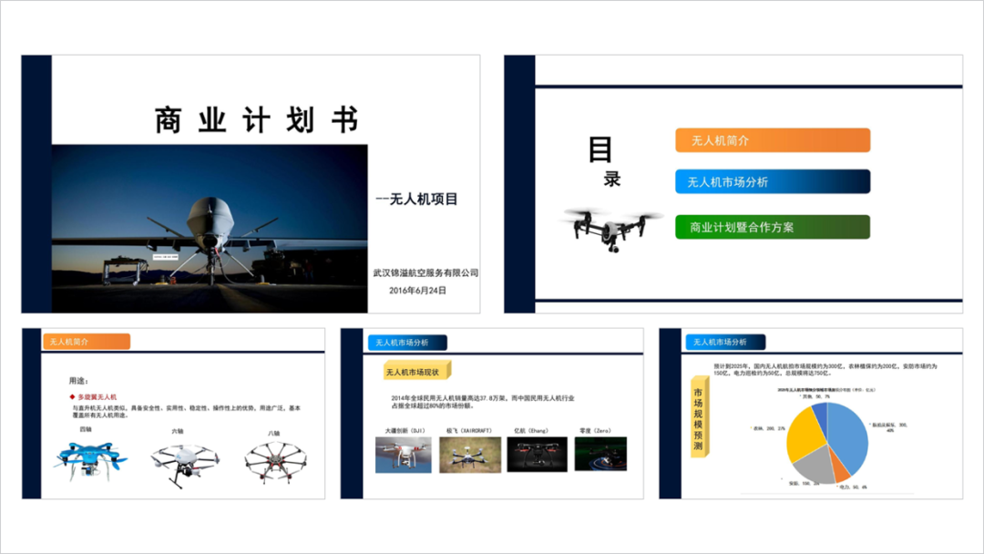 简简单单,给客户设计一份无人机商业计划书PPT! PPT教程 简简单单,给客户设计一份无人机商业计划书PPT!