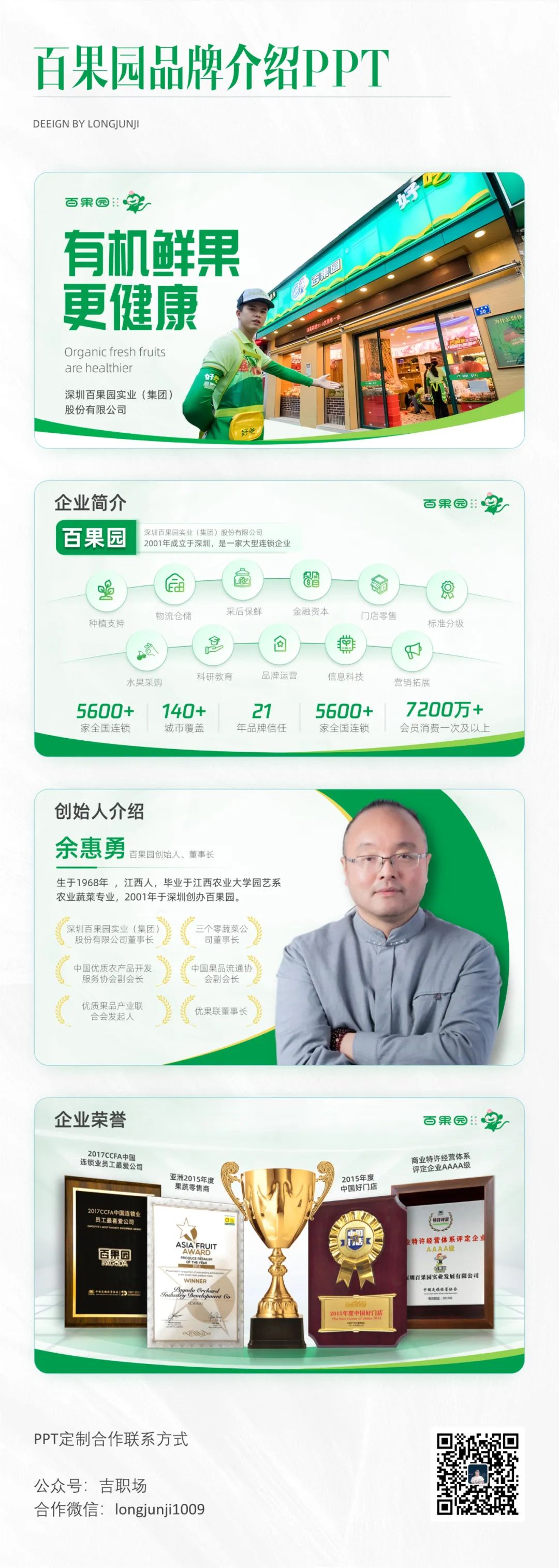 PPT教程  【复盘】给百果园做了一份品牌介绍PPT，logo绿真好看
