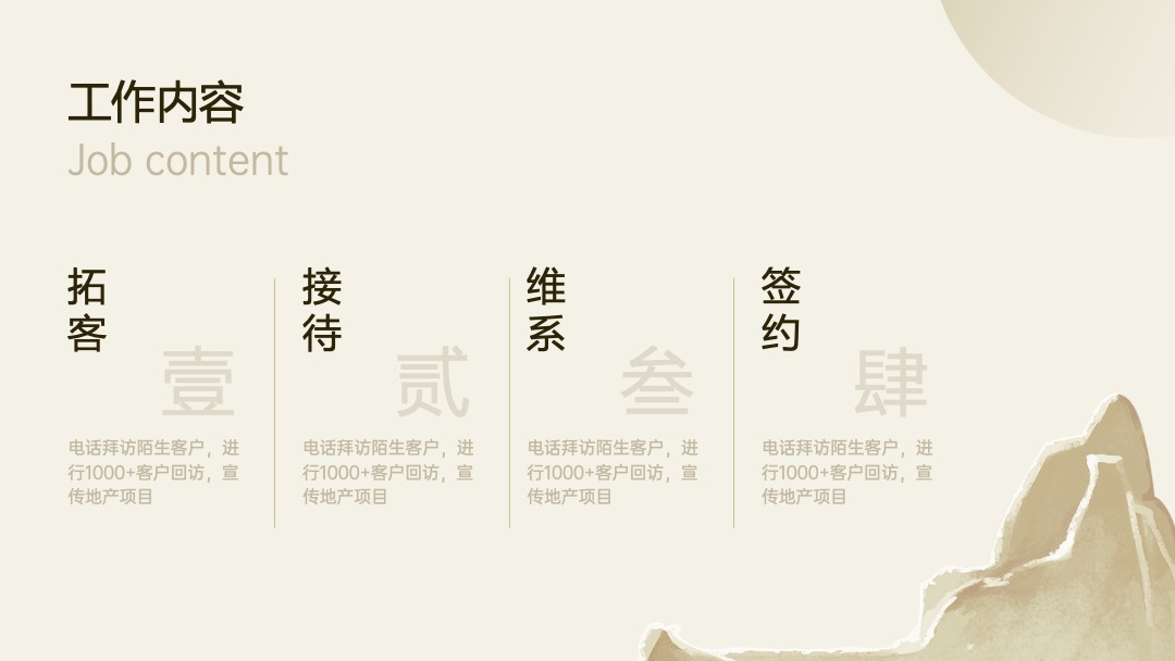 古风淡雅总结竞聘晋升述职PPT模版 PPT模板 古风淡雅总结竞聘晋升述职PPT模版