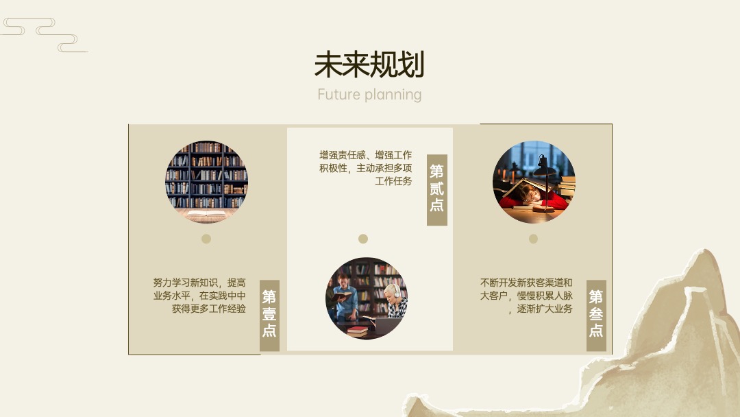 古风淡雅总结竞聘晋升述职PPT模版 PPT模板 古风淡雅总结竞聘晋升述职PPT模版