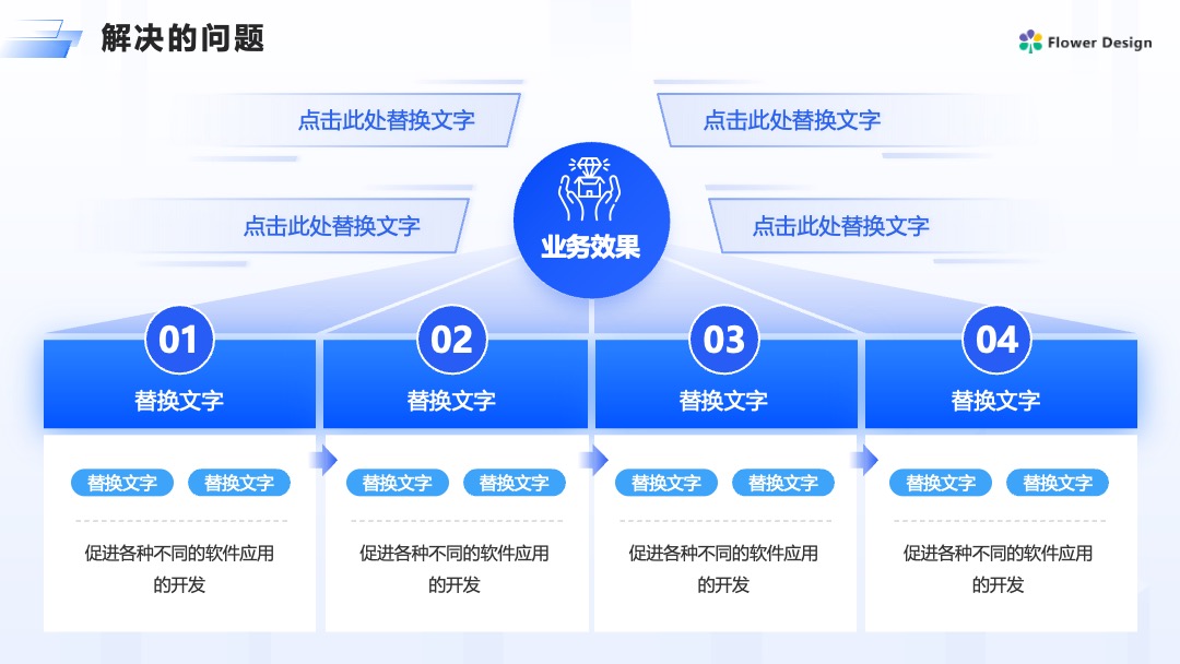 Flower Design PPT架构 PPT模板  科技风互联网产品企划书PPT模板免费下载