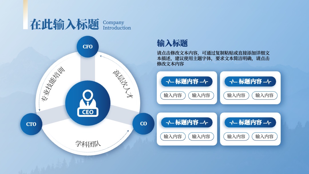 蓝黄色企业风工作汇报PPT模板免费下载 PPT模板 蓝黄色企业风工作汇报PPT模板免费下载